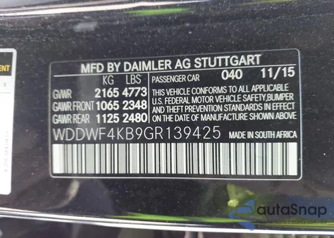 2016 Mercedes-Benz C 300 4Matic из США, поврежденный, VIN WDDWF4KB9GR139425